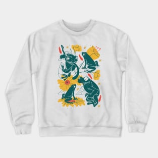 Vintage Frog Illustration Crewneck Sweatshirt